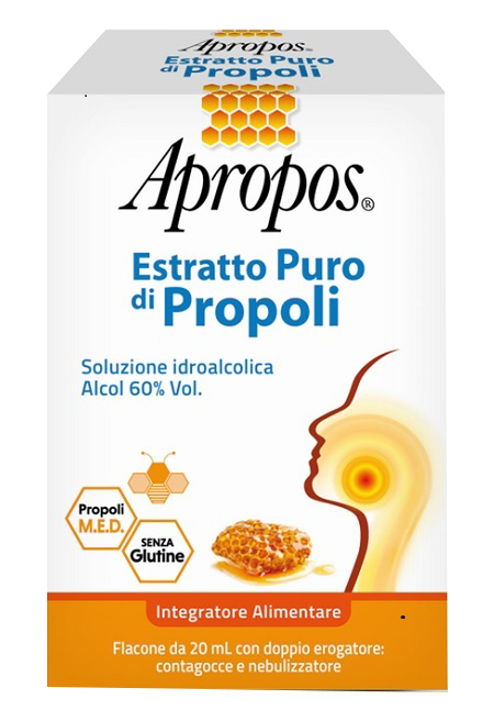 APROPOS ESTRATTO PURO DI PROPOLI SPRAY+CONTAGOCCE 20 ML - Farmacia Murachelli Di Putelli dr. Giovanni
