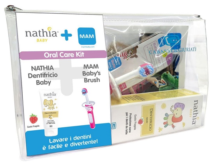 ORAL CARE KIT NEUTRO 1 DENTIFRICIO BABY NATHIA 50 ML + 1 MAM BABY'S BRUSH - Farmacia Murachelli Di Putelli dr. Giovanni