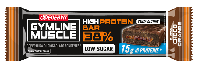 ENERVIT GYMLINE PROTEIN BAR 38% BARRETTA CIOCCOLATO-ARANCIA 40 G - Farmacia Murachelli Di Putelli dr. Giovanni