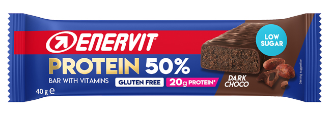 ENERVIT SPORT PROTEIN BAR 50% BARRETTA DARK CHOCOLATE 40 G - Farmacia Murachelli Di Putelli dr. Giovanni