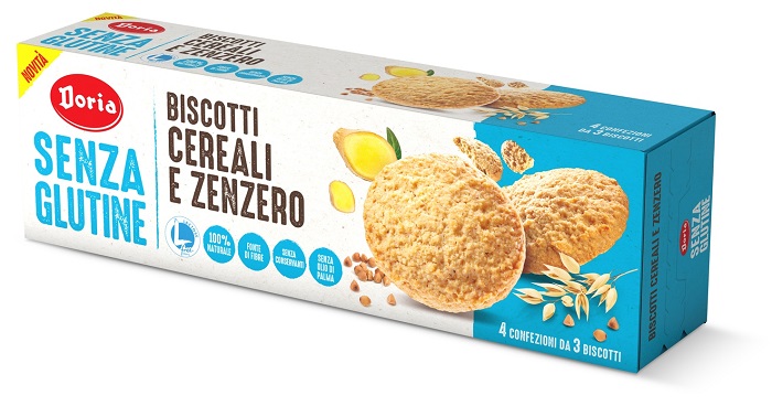 DORIA BISCOTTI CEREALI-ZENZERO 4X37,5 G - Farmacia Murachelli Di Putelli dr. Giovanni