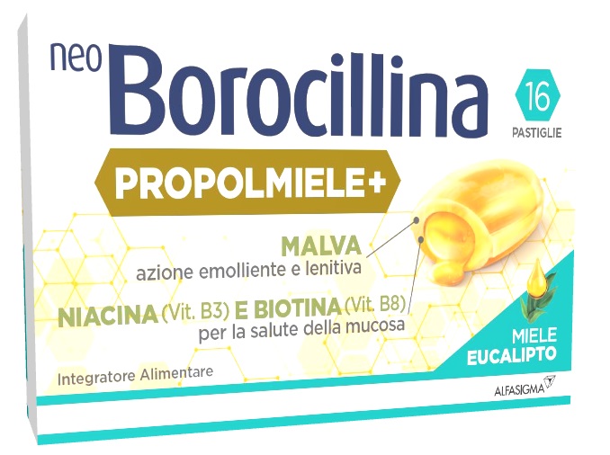 NEOBOROCILLINA PROPOLMIELE+ MIELE/EUCALIPTO 16 PASTIGLIE - Farmacia Murachelli Di Putelli dr. Giovanni