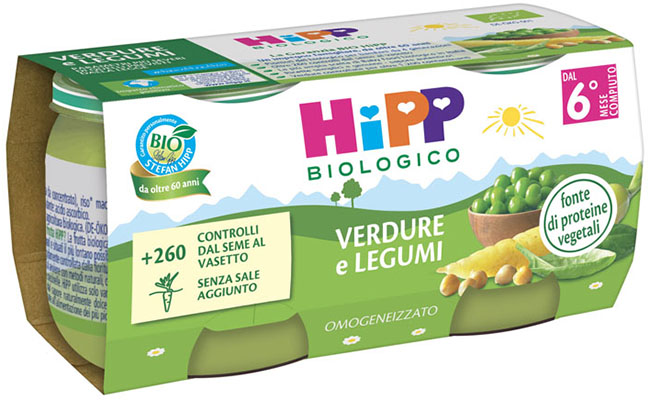 HIPP BIO OMOGENEIZZATO VERDURE/LEGUMI 2X80 G - Farmacia Murachelli Di Putelli dr. Giovanni
