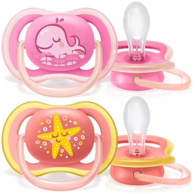 AVENT ULTRA AIR SUCCHIETTO BALENA/STELLA FEMMINA 6-18 MESI 2 PEZZI - Farmacia Murachelli Di Putelli dr. Giovanni