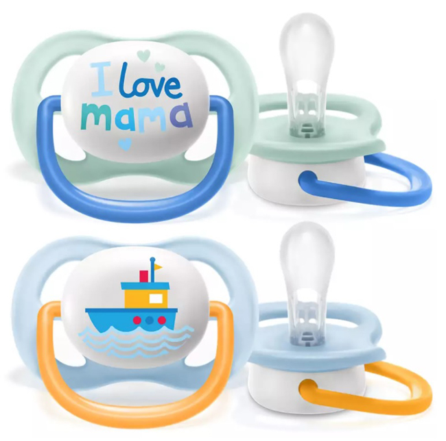 AVENT ULTRA AIR SUCCHIETTO MAMA/BOAT MASCHIO 0-6 MESI 2 PEZZI - Farmacia Murachelli Di Putelli dr. Giovanni