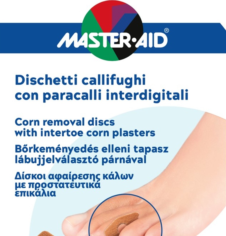 DISCHETTO CALLIFUGO 6 PEZZI + PARACALLO 6 PEZZI INTERDIGITALI MASTER-AID FOOTCARE B5 - Farmacia Murachelli Di Putelli dr. Giovanni