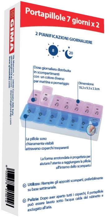 PORTAPILLOLE SETTIMANALE 7 GIORNI X 2 - Farmacia Murachelli Di Putelli dr. Giovanni