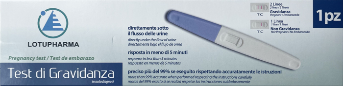 LOTUPHARMA TEST DI GRAVIDANZA 1 PEZZO - Farmacia Murachelli Di Putelli dr. Giovanni