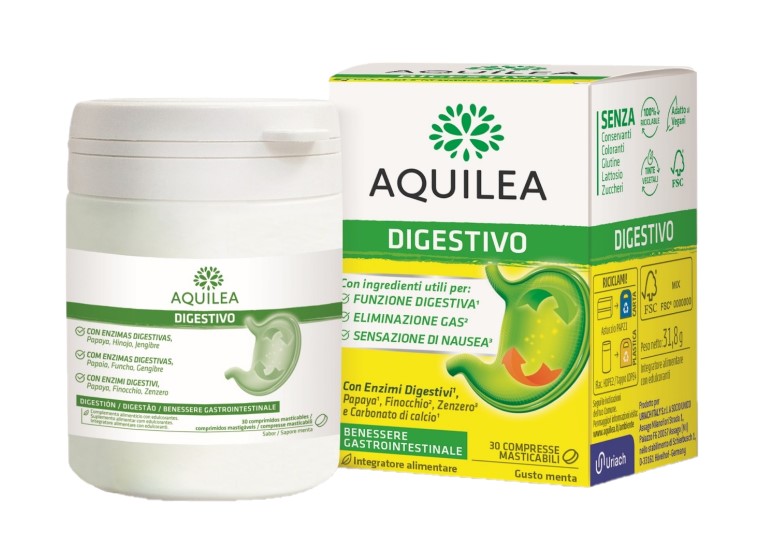 AQUILEA DIGESTIVO 30 COMPRESSE MASTICABILI - Farmacia Murachelli Di Putelli dr. Giovanni