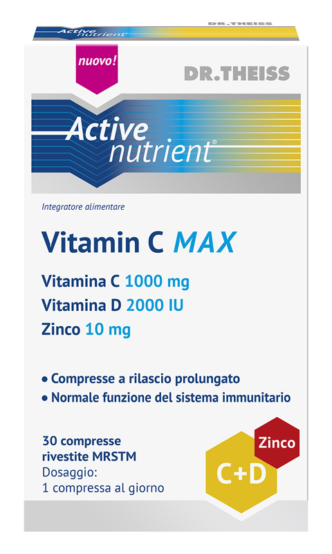 THEISS ACTIVE NUTRIENT VITAMIN C MAX 30 COMPRESSE - Farmacia Murachelli Di Putelli dr. Giovanni