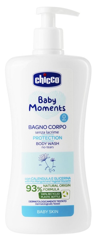 CHICCO BABY MOMENTS BAGNO CORPO SENZA LACRIME PROTECTION 500 ML - Farmacia Murachelli Di Putelli dr. Giovanni
