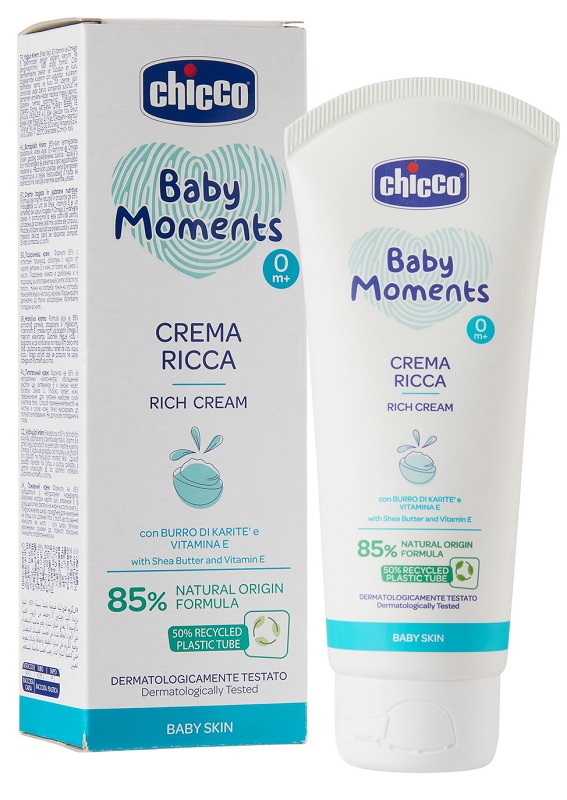 CHICCO BABY MOMENTS CREMA RICCA CON BURRO DI KARITE' E VITAMINA E 100 ML - Farmacia Murachelli Di Putelli dr. Giovanni