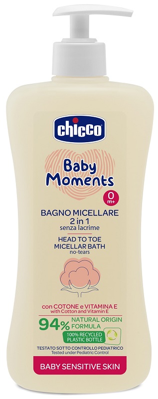 CHICCO BABY MOMENTS BAGNO CORPO CAPELLI MICELLARE 500 ML - Farmacia Murachelli Di Putelli dr. Giovanni