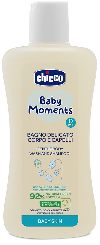 CHICCO BABY MOMENTS BAGNO SHAMPOO DELICATE 200 ML - Farmacia Murachelli Di Putelli dr. Giovanni