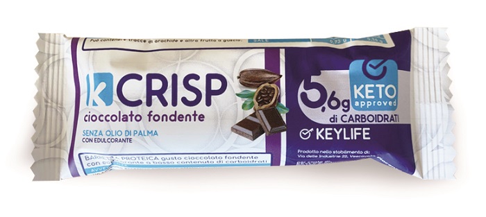 KEYLIFE KCRISP CIOCCOLATO FONDENTE BARRETTA 35 G - Farmacia Murachelli Di Putelli dr. Giovanni