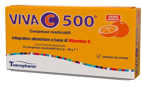 VIVA C 500 24 COMPRESSE MASTICABILI - Farmacia Murachelli Di Putelli dr. Giovanni