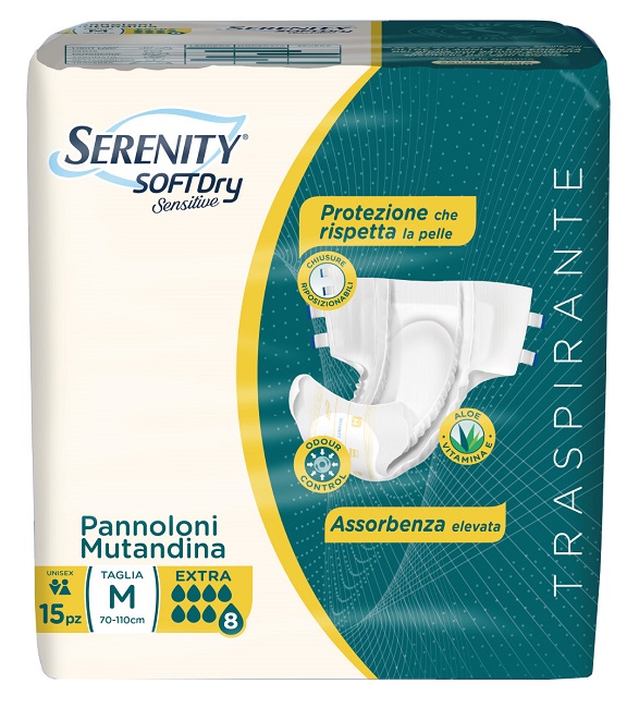 PANNOLONE MUTANDINA SERENITY SD SENSITIVE EXTRA M 15 PEZZI - Farmacia Murachelli Di Putelli dr. Giovanni