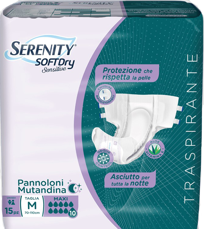 PANNOLONE MUTANDINA SERENITY SD SENSITIVE MAXI M 15 PEZZI - Farmacia Murachelli Di Putelli dr. Giovanni