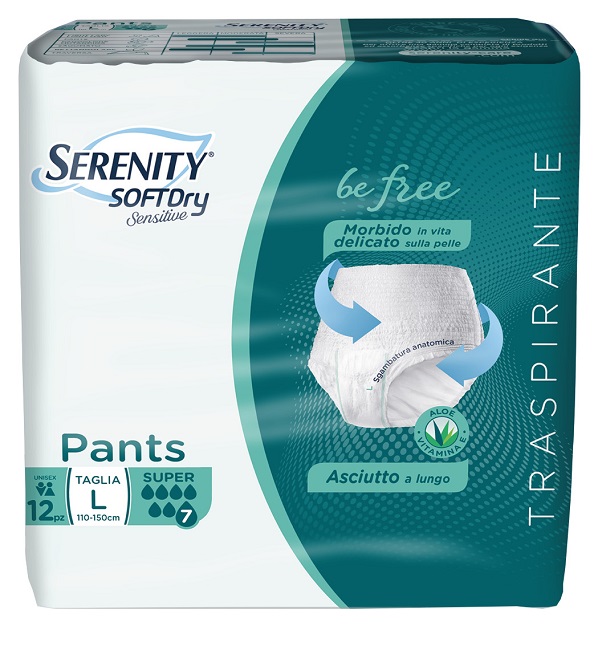SERENITY PANTS SD SENSITIVE BE FREE SUPER L 12 PEZZI - Farmacia Murachelli Di Putelli dr. Giovanni