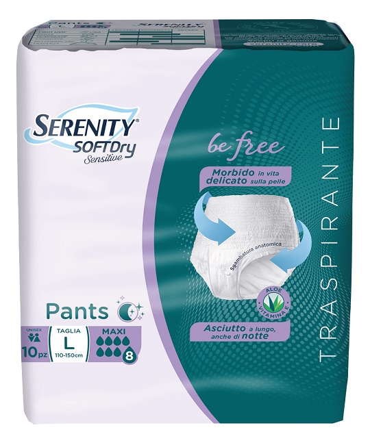 SERENITY PANTS SD SENSITIVE BE FREE MAXI L 10 PEZZI - Farmacia Murachelli Di Putelli dr. Giovanni