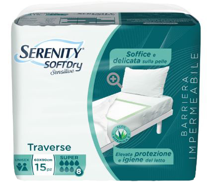 SERENITY TRAVERSA SD SENSITIVE SUPER 60X90 CM 15 PEZZI - Farmacia Murachelli Di Putelli dr. Giovanni