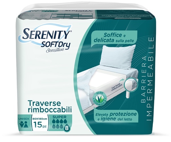 SERENITY TRAVERSA SD SENSIIVE SUPER 80X180 CM 15 PEZZI - Farmacia Murachelli Di Putelli dr. Giovanni