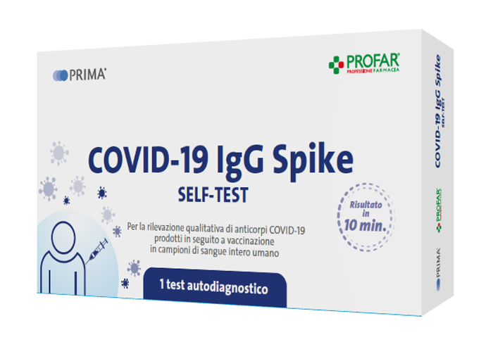 TEST SIEROLOGICO RAPIDO COVID-19 PROFAR PRIMA AUTODIAGNOSTICO DETERMINAZIONE QUALITATIVA ANTICORPI IGG ANTI SARS-COV-2 NEL SANGUE MEDIANTE IMMUNOCROMATOGRAFIA - Farmacia Murachelli Di Putelli dr. Giovanni