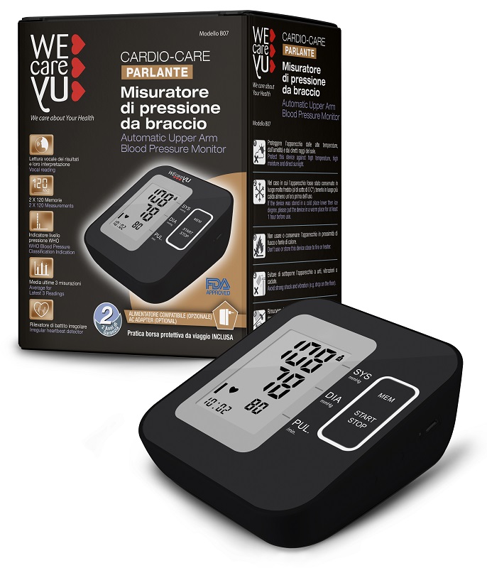 MISURATORE DI PRESSIONE DA BRACCIO PARLANTE WECAREYU CARDIO CARE - Farmacia Murachelli Di Putelli dr. Giovanni