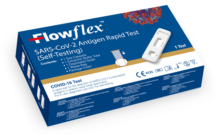 TEST ANTIGENICO RAPIDO COVID-19 FLOWFLEX AUTODIAGNOSTICO DETERMINAZIONE QUALITATIVA ANTIGENI SARS-COV-2 IN TAMPONI NASALI MEDIANTE IMMUNOCROMATOGRAFIA PROVETTA CON ALLUMINIO - Farmacia Murachelli Di Putelli dr. Giovanni