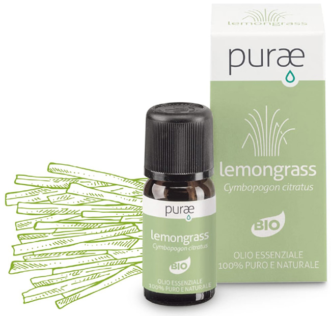 PURAE OE LEMONGRASS BIO CYMBOPOGON FEXUOSUS PARTI AEREE 10 ML - Farmacia Murachelli Di Putelli dr. Giovanni