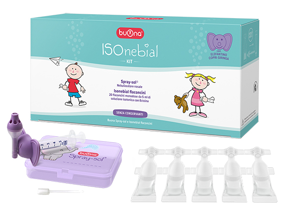 ISONEBIAL KIT PULIZIA CAVITA' NASALI 20 FLACONCINI MONODOSE 5 ML + SIRINGA LUER LOCK SOFT-JECK + AGO CANNULA + NEBULIZZATORE SPRAY - Farmacia Murachelli Di Putelli dr. Giovanni