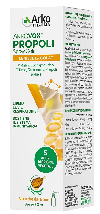 ARKOVOX PROPOLI SPRAY 30 ML - Farmacia Murachelli Di Putelli dr. Giovanni