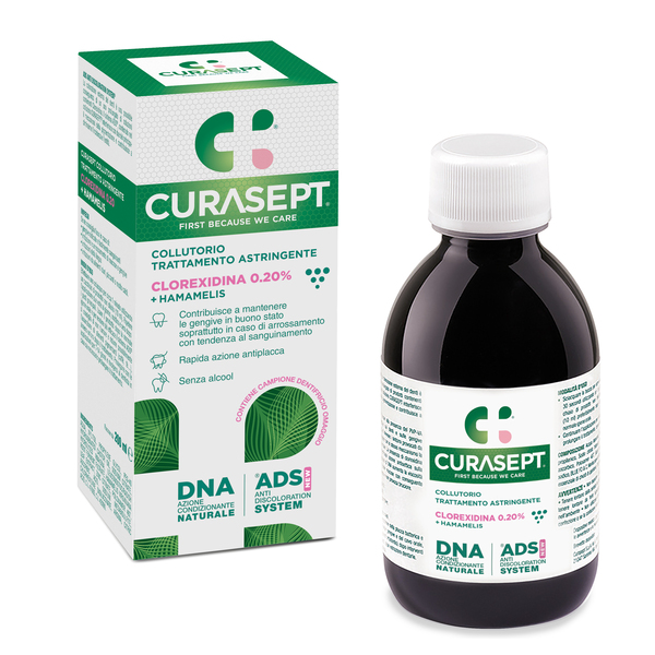 CURASEPT COLLUTORIO ADS DNA TRATTAMENTO ASTRINGENTE 200 ML + CAMPIONE OMAGGIO DENTIFRICIO ASTRINGENTE 6 ML - Farmacia Murachelli Di Putelli dr. Giovanni