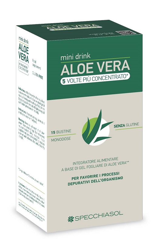 ALOE VERA MINI DRINK 5 VOLTE PIU' CONCENTRATO 15 BUSTINE DA 10 ML - Farmacia Murachelli Di Putelli dr. Giovanni