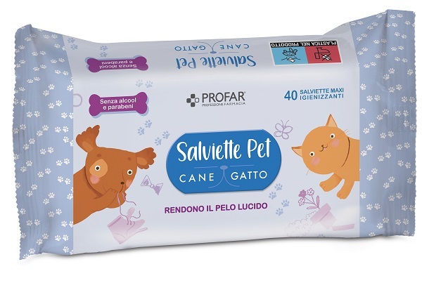 PROFAR SALVIETTE PET DETERGENTE TALCO 40 PEZZI MAXI - Farmacia Murachelli Di Putelli dr. Giovanni