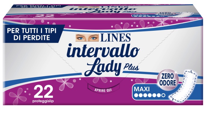 PROTEGGISLIP LINES INTERVALLO LADY PLUS MAXI 22 PEZZI - Farmacia Murachelli Di Putelli dr. Giovanni