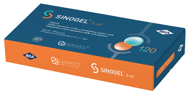 SIRINGA INTRA-ARTICOLARE SINOGEL 2,4% ACIDO IALURONICO + 1,6% CONDROITINA SODICA 3ML + 1 AGO - Farmacia Murachelli Di Putelli dr. Giovanni