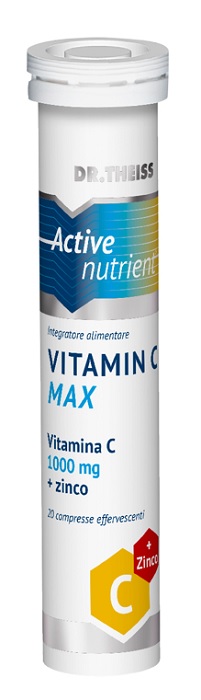 THEISS ACTIVE NUTRIENT VIT C MAX 20 COMPRESSE EFFERVESCENTI LIMONE 80 G - Farmacia Murachelli Di Putelli dr. Giovanni