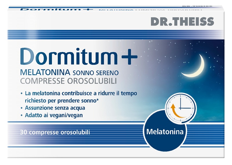 THEISS DORMITUM + MELATONINA SONNO SERENO 30 COMPRESSE OROSOLUBILI - Farmacia Murachelli Di Putelli dr. Giovanni