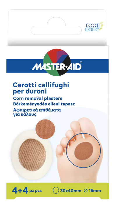 CEROTTO CALLIFUGO MASTER-AID FOOTCARE PER DURONI 4+4 PEZZI B1 - Farmacia Murachelli Di Putelli dr. Giovanni