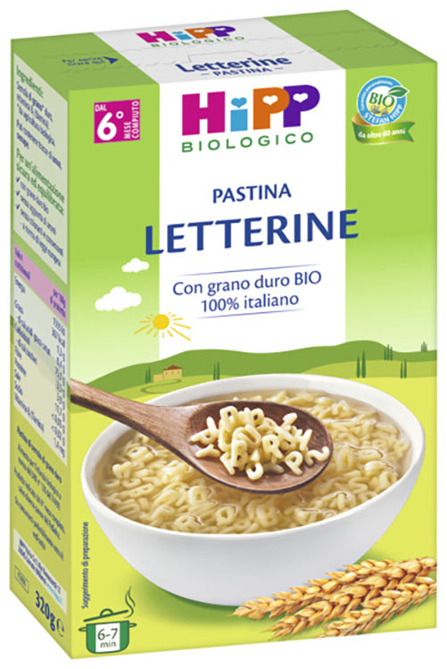 HIPP BIO PASTINA LETTERINE 320 G - Farmacia Murachelli Di Putelli dr. Giovanni