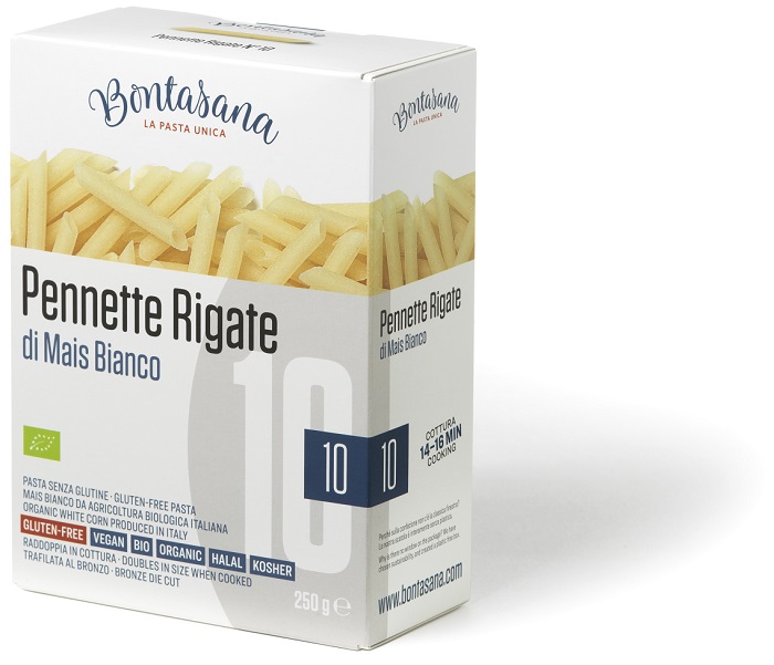 BONTASANA PENNETTE RIGATE MAIS BIANCO 250 G - Farmacia Murachelli Di Putelli dr. Giovanni