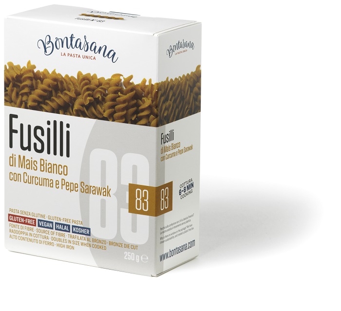 BONTASANA FUSILLI MAIS BIANCO CURCUMA PEPE SARAWAK 250 G - Farmacia Murachelli Di Putelli dr. Giovanni