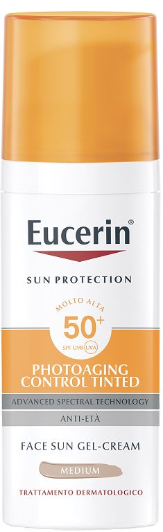 EUCERIN SUN PHOTOAGING CONTROL TINTED GEL CREME SPF50+ MEDIUM 50 ML - Farmacia Murachelli Di Putelli dr. Giovanni