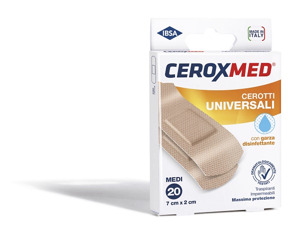 CEROTTI UNIVERSALI CEROXMED CON GARZA DISINFETTANTE MEDI 7X2CM 20 PEZZI - Farmacia Murachelli Di Putelli dr. Giovanni