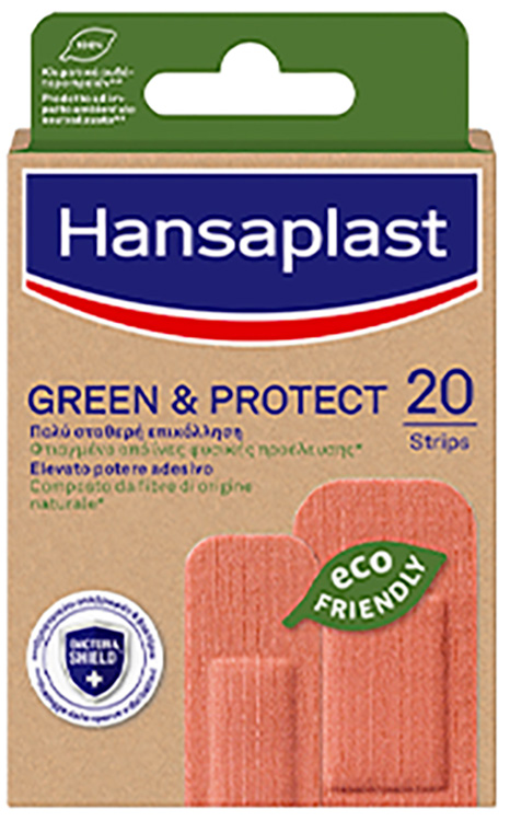 CEROTTO HANSAPLAST IN STRISCIA GREEN&PROTECT M 1X6 CM 10 PEZZI - Farmacia Murachelli Di Putelli dr. Giovanni