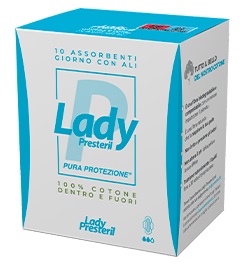 LADY PRESTERIL ASSORBENTI GIORNO CON ALI RIPIEGATI BIODEGRADABILI 10 PEZZI - Farmacia Murachelli Di Putelli dr. Giovanni