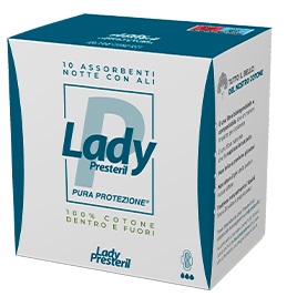 LADY PRESTERIL ASSORBENTI NOTTE CON ALI RIPIEGATI BIODEGRADABILI 10 PEZZI - Farmacia Murachelli Di Putelli dr. Giovanni