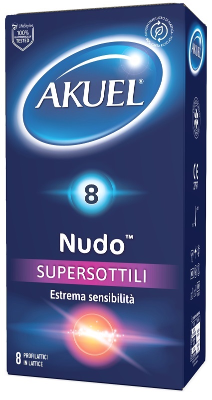 PROFILATTICO AKUEL NUDO SUPERSOTTILE 8 PEZZI - Farmacia Murachelli Di Putelli dr. Giovanni