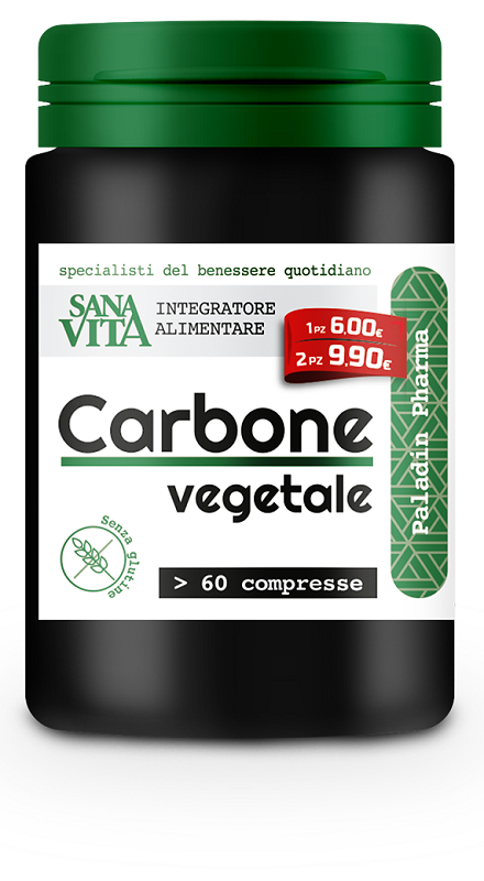 SANAVITA CARBONE VEGETALE 60 COMPRESSE - Farmacia Murachelli Di Putelli dr. Giovanni